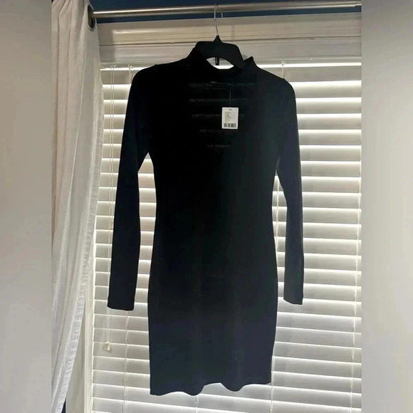 Urban outfitters black knit low cut dress NwT - Picture 1 of 3